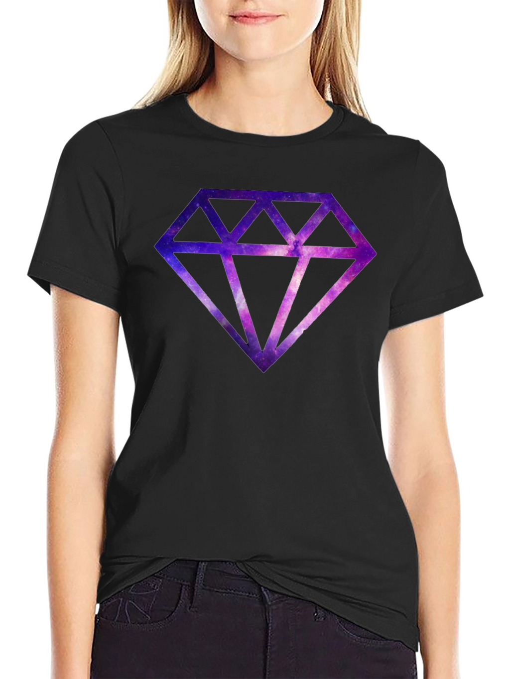 Galaxy Diamond Graphic Tee - Mens Black T-Shirt
