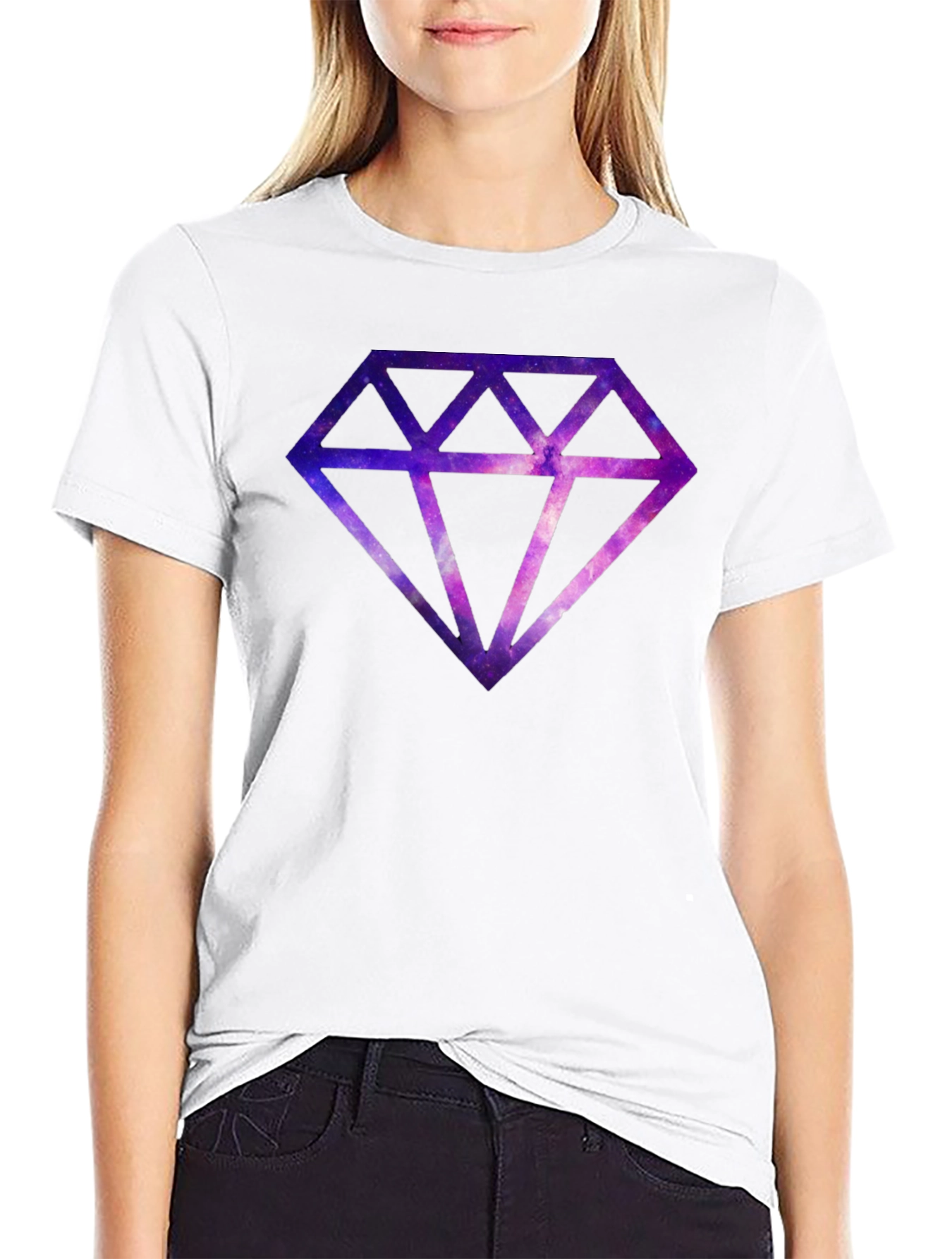 Galaxy Diamond Graphic Tee - Mens Black T-Shirt
