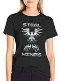 Steel Wings Graphic Tee - Bold Eagle Design
