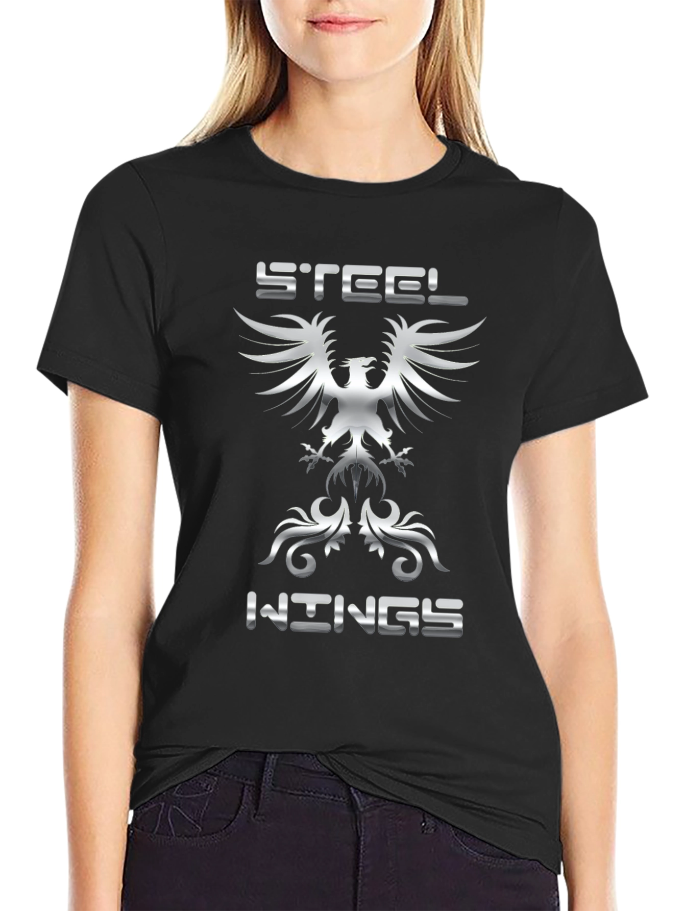 Steel Wings Graphic Tee - Bold Eagle Design