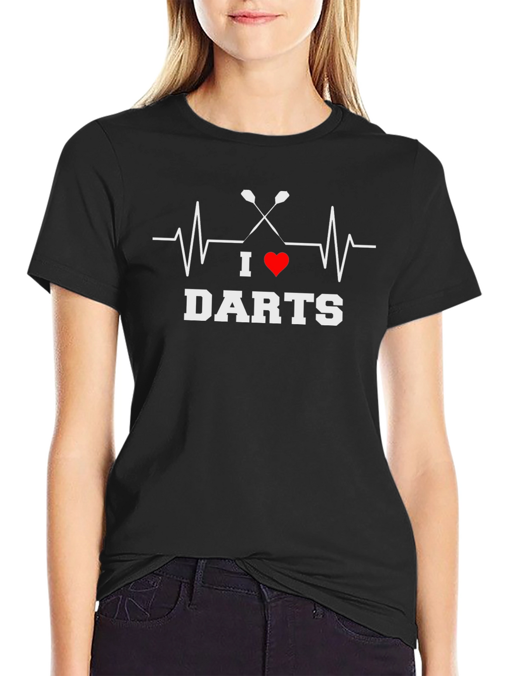 I Heart Darts Black T-Shirt - Game Night