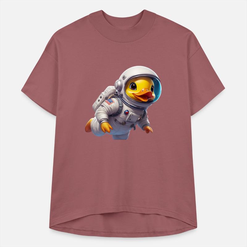 A duck travels in space