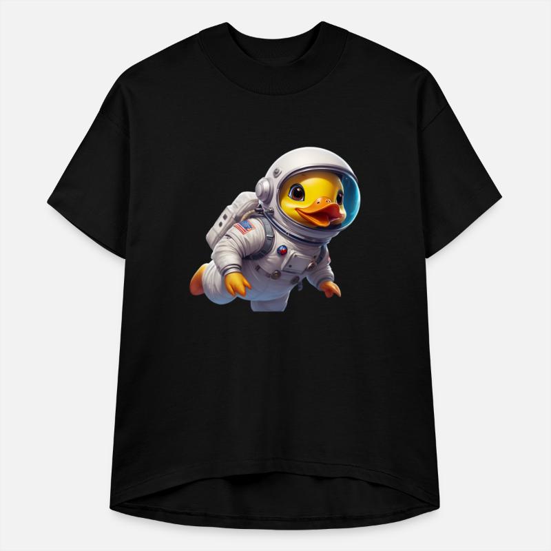 A duck travels in space
