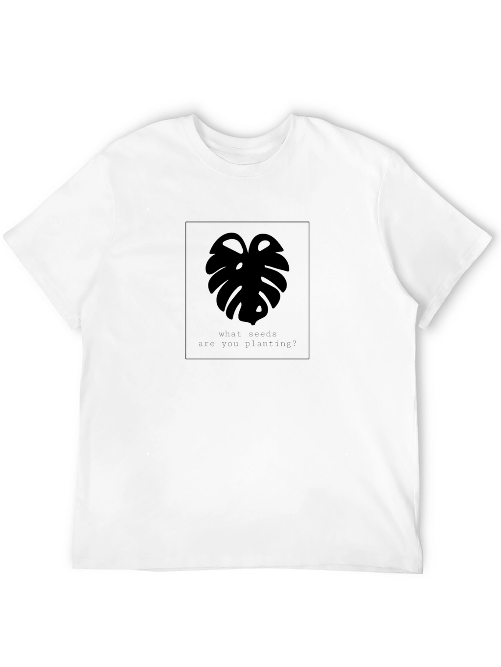 Mens Black Monstera Leaf Graphic T-Shirt