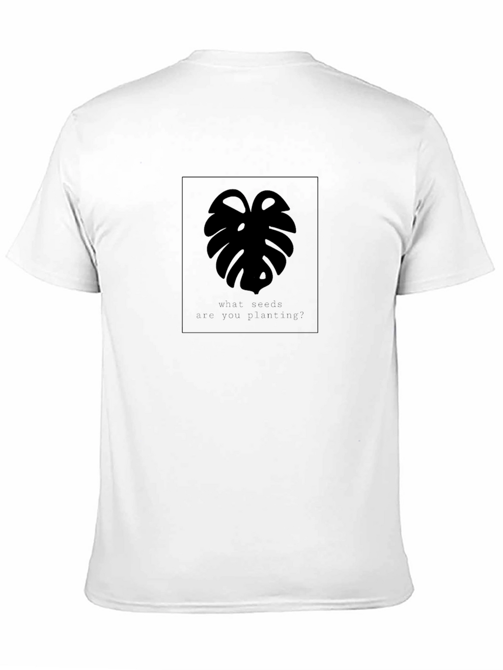 Mens Black Monstera Leaf Graphic T-Shirt