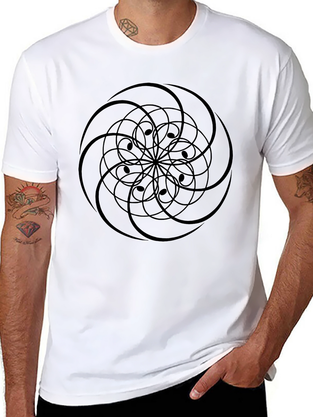 Abstract Mandala Graphic T-Shirt