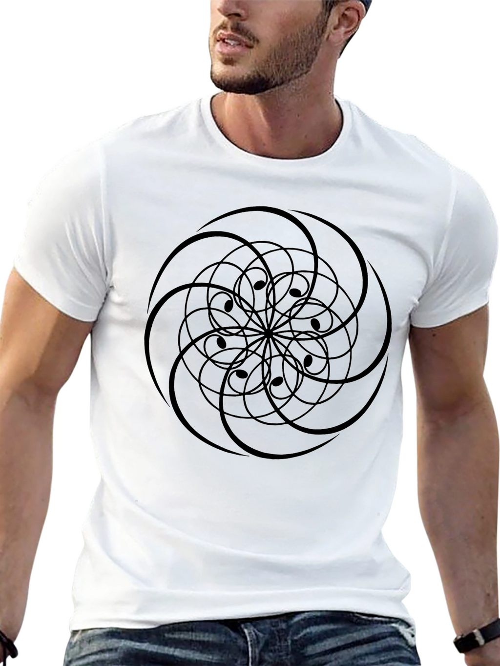 Abstract Mandala Graphic T-Shirt