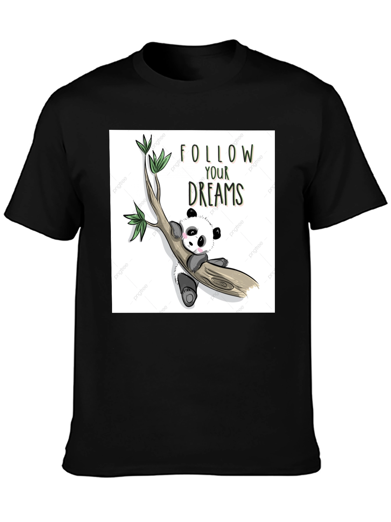Panda Follow Your Dreams Graphic T-Shirt