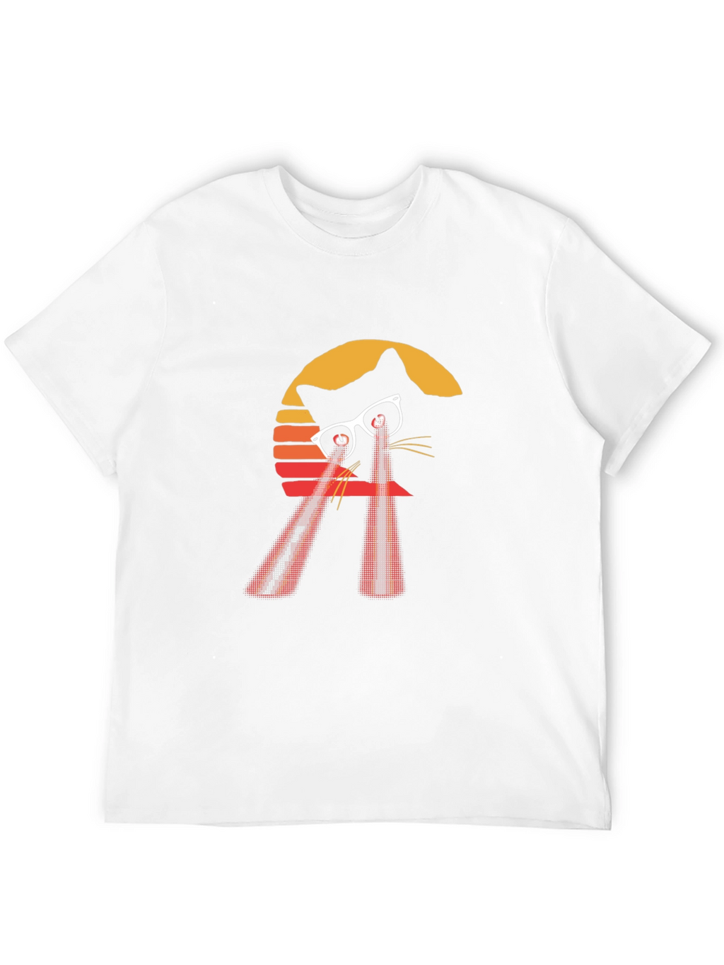 Retro Laser Cat T-Shirt