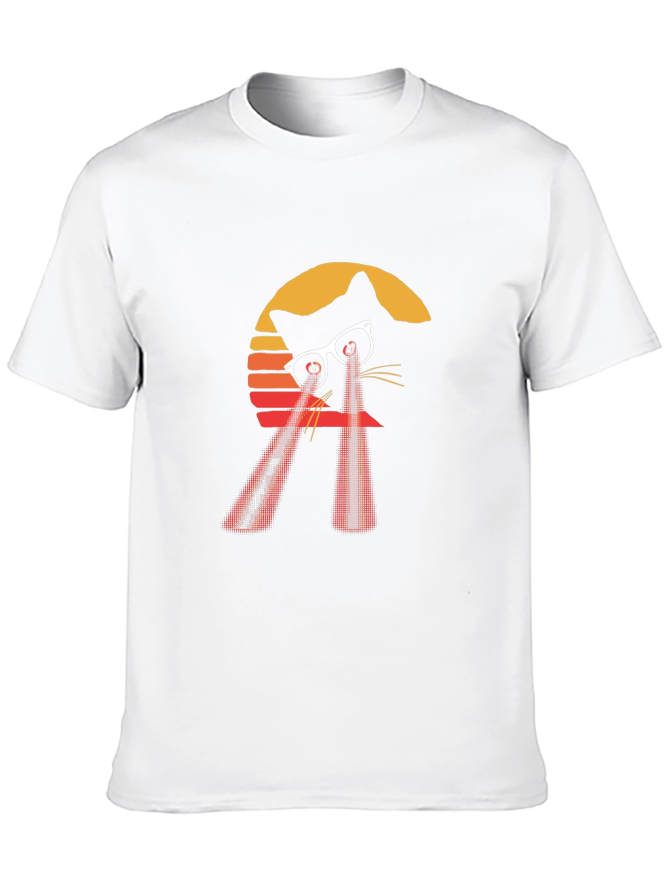 Retro Laser Cat T-Shirt