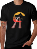 Retro Laser Cat T-Shirt