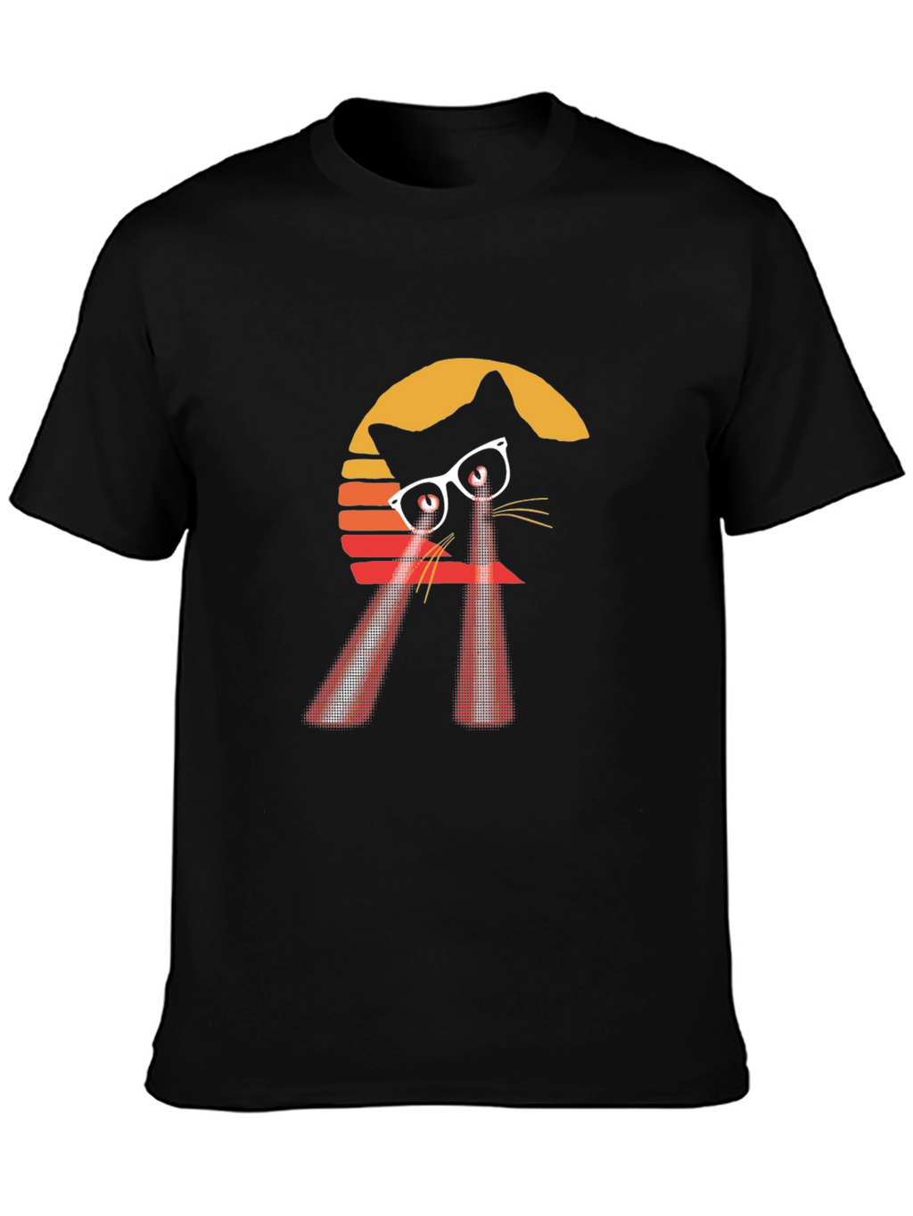 Retro Laser Cat T-Shirt