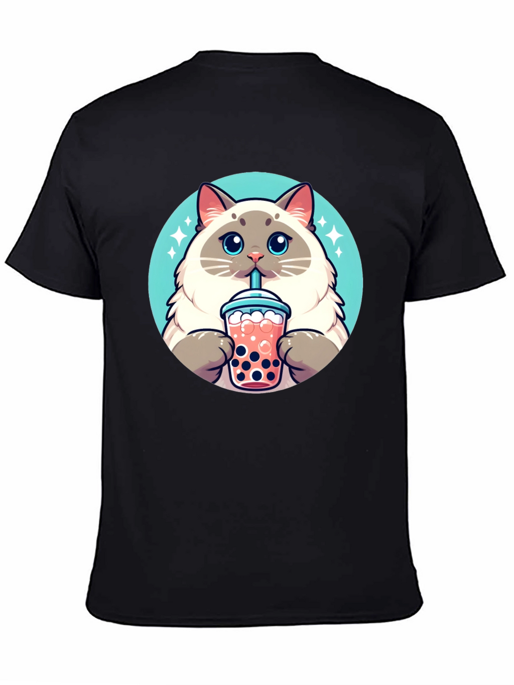 Cute Cat Boba Tea T-Shirt - Unisex