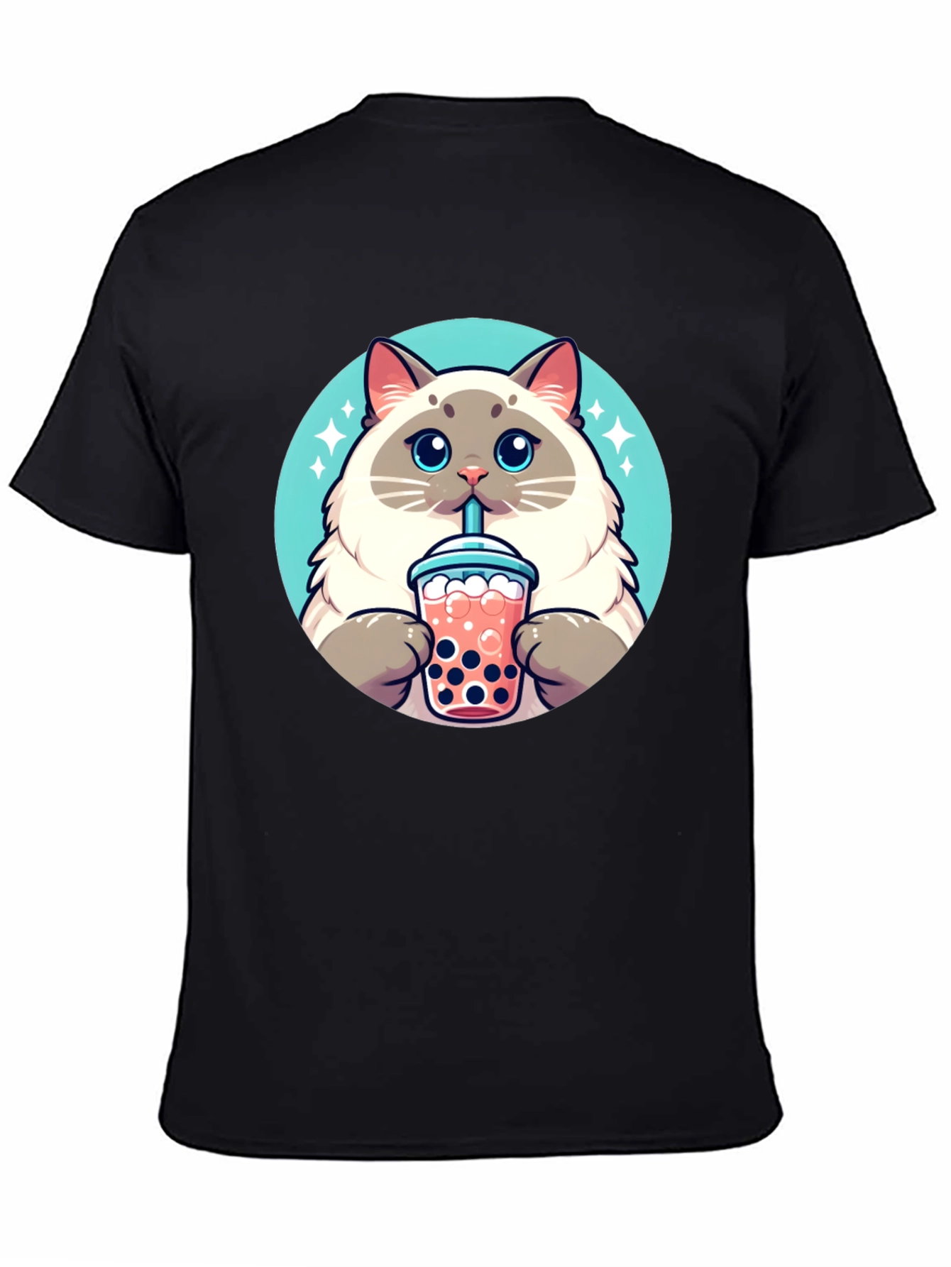 Cute Cat Boba Tea T-Shirt - Unisex