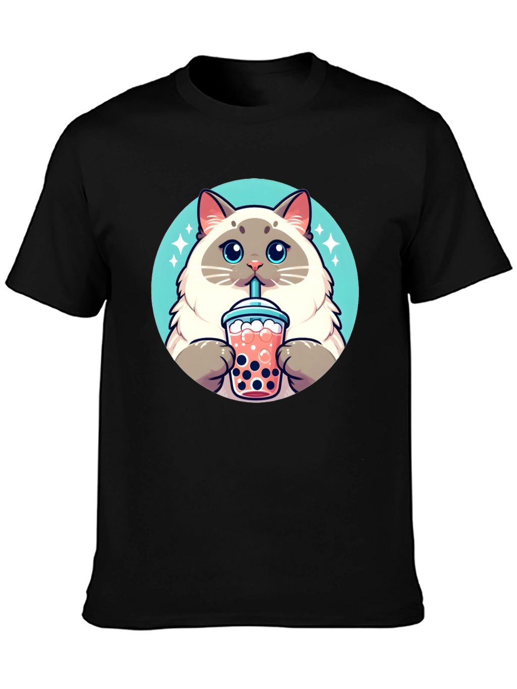 Cute Cat Boba Tea T-Shirt - Unisex