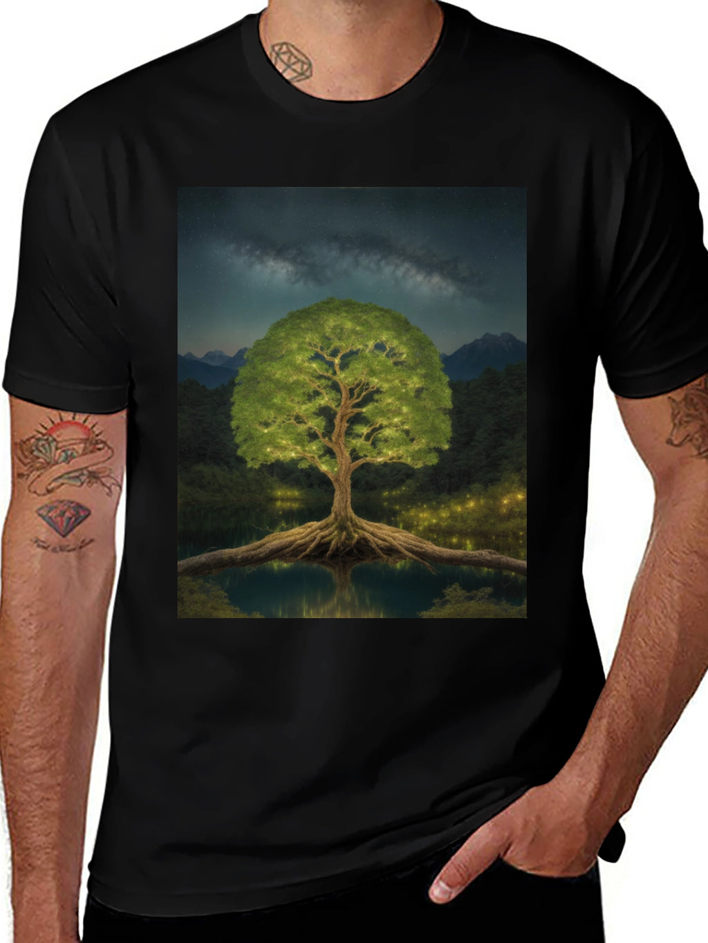 Mystic Tree Black T-Shirt
