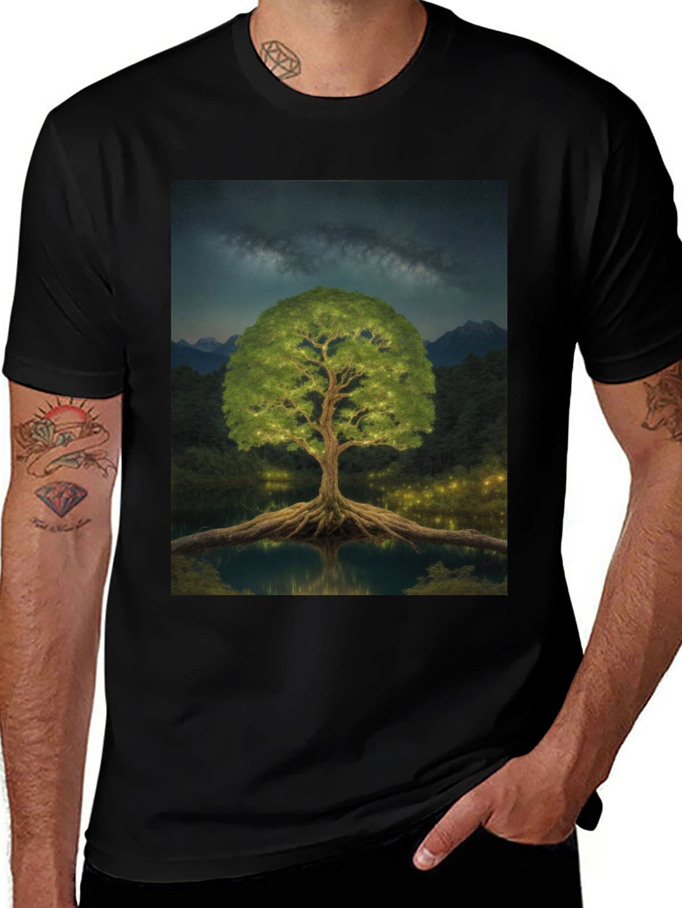 Mystic Tree Black T-Shirt