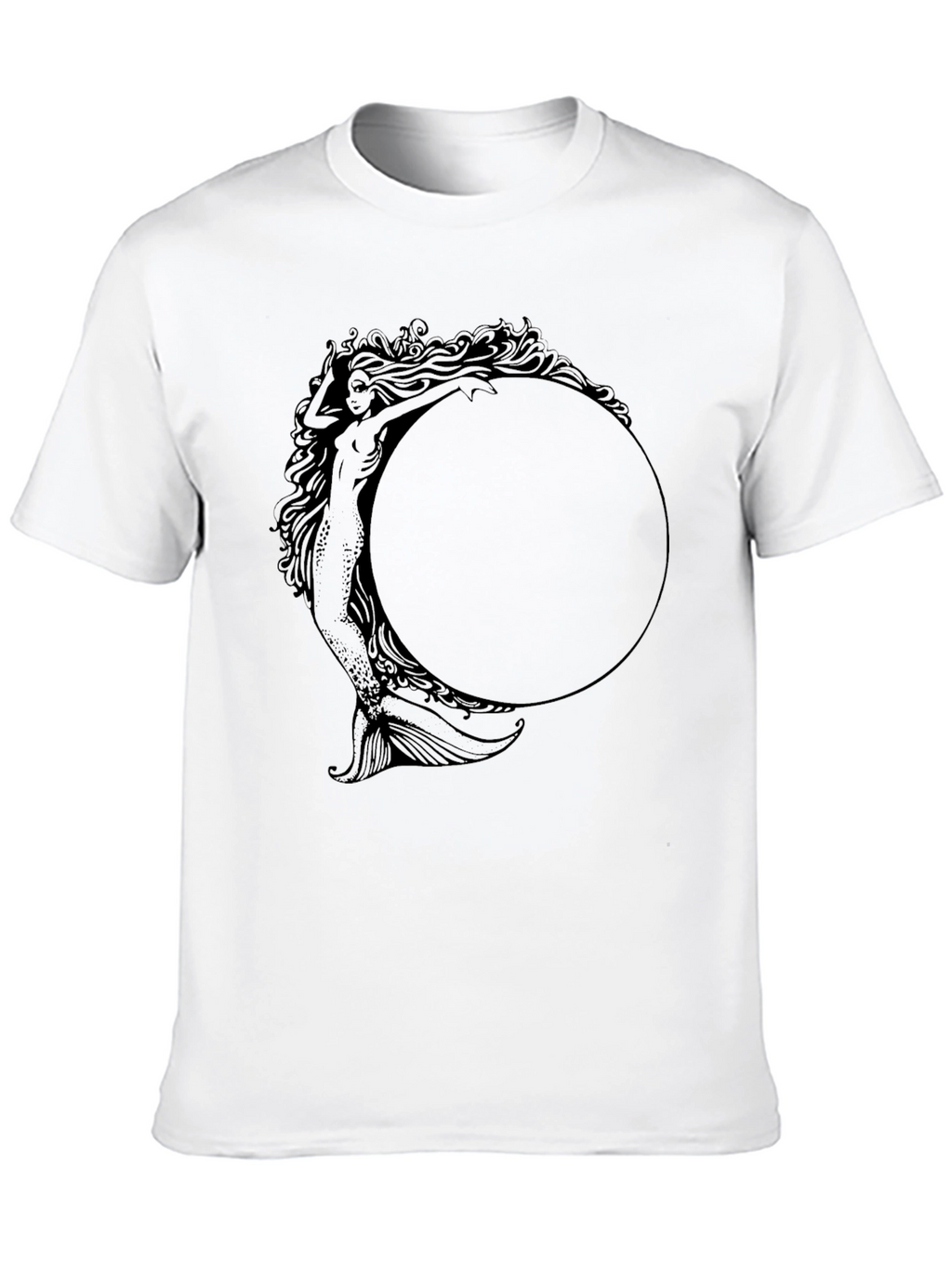 Mystic Mermaid Graphic Tee - Unisex Black T-Shirt