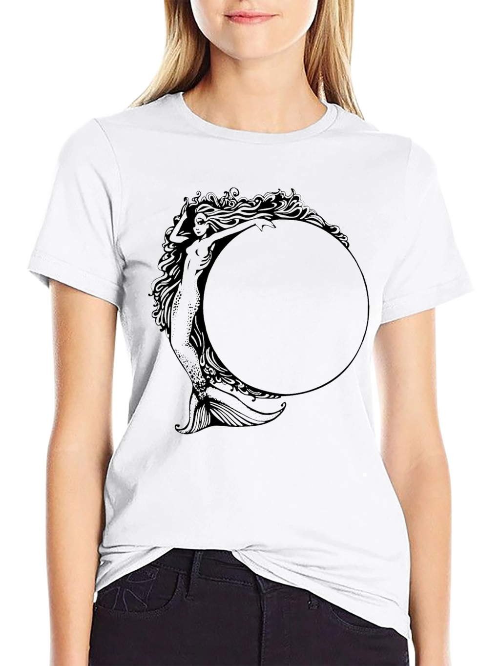 Mystic Mermaid Graphic Tee - Unisex Black T-Shirt