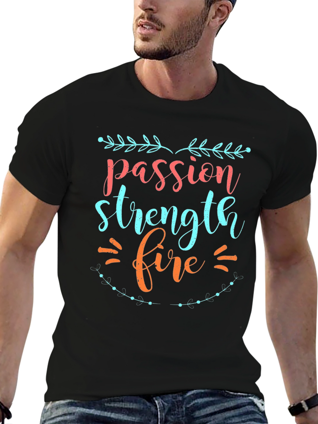Passion Strength Fire Graphic Tee