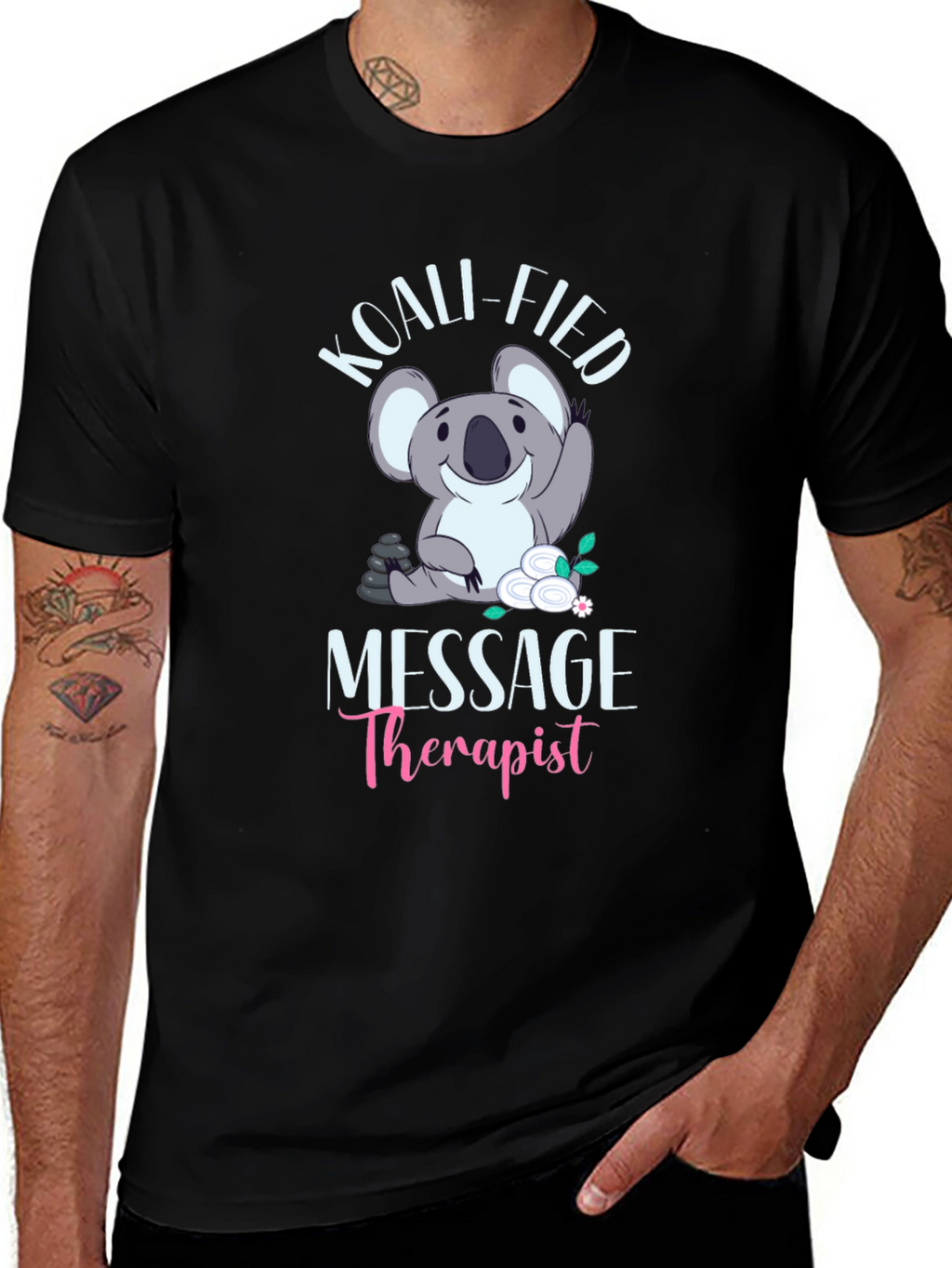 Koali-fied Massage Therapist Black T-Shirt