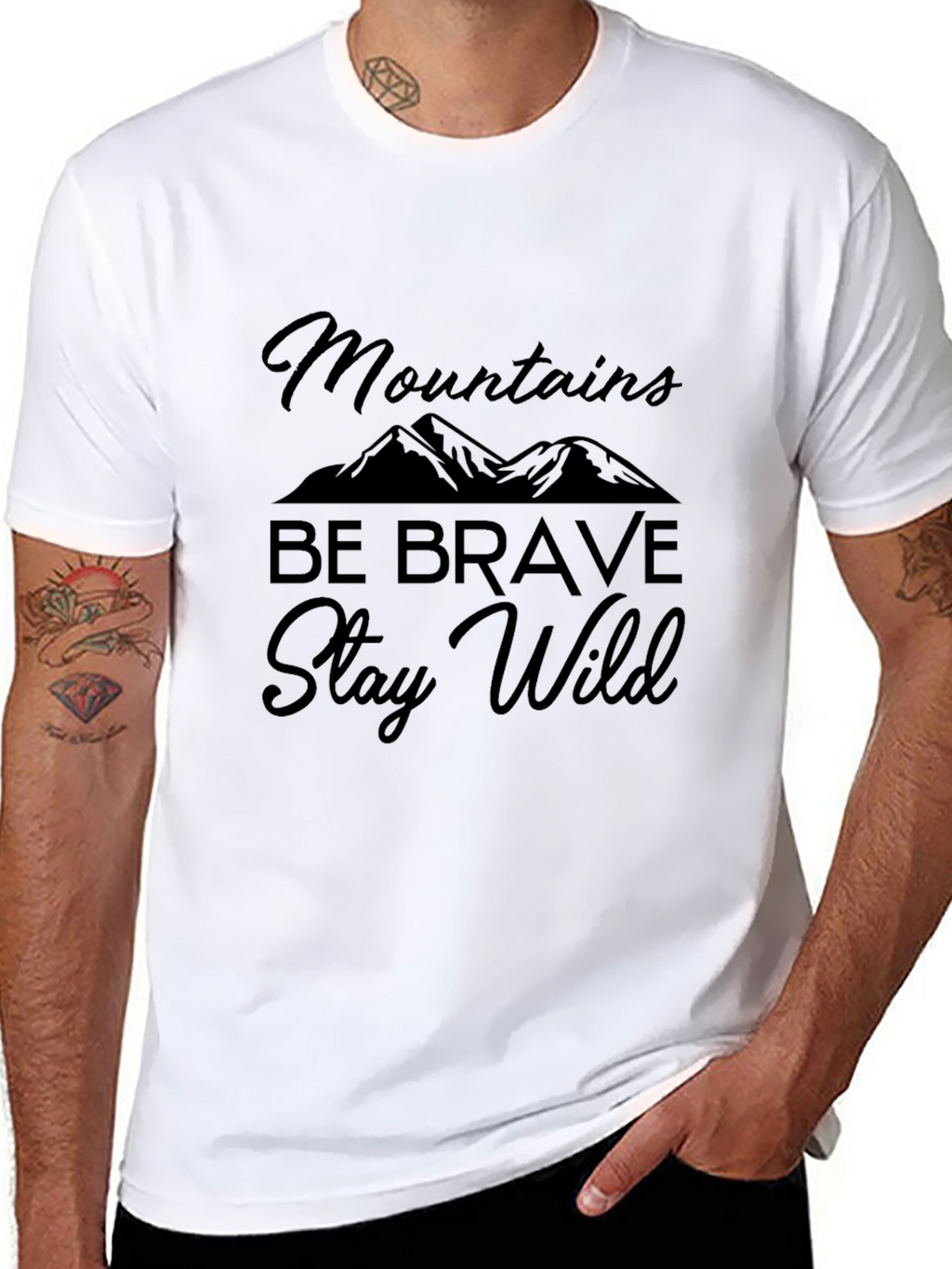 Mountains Be Brave Stay Wild Graphic Tee