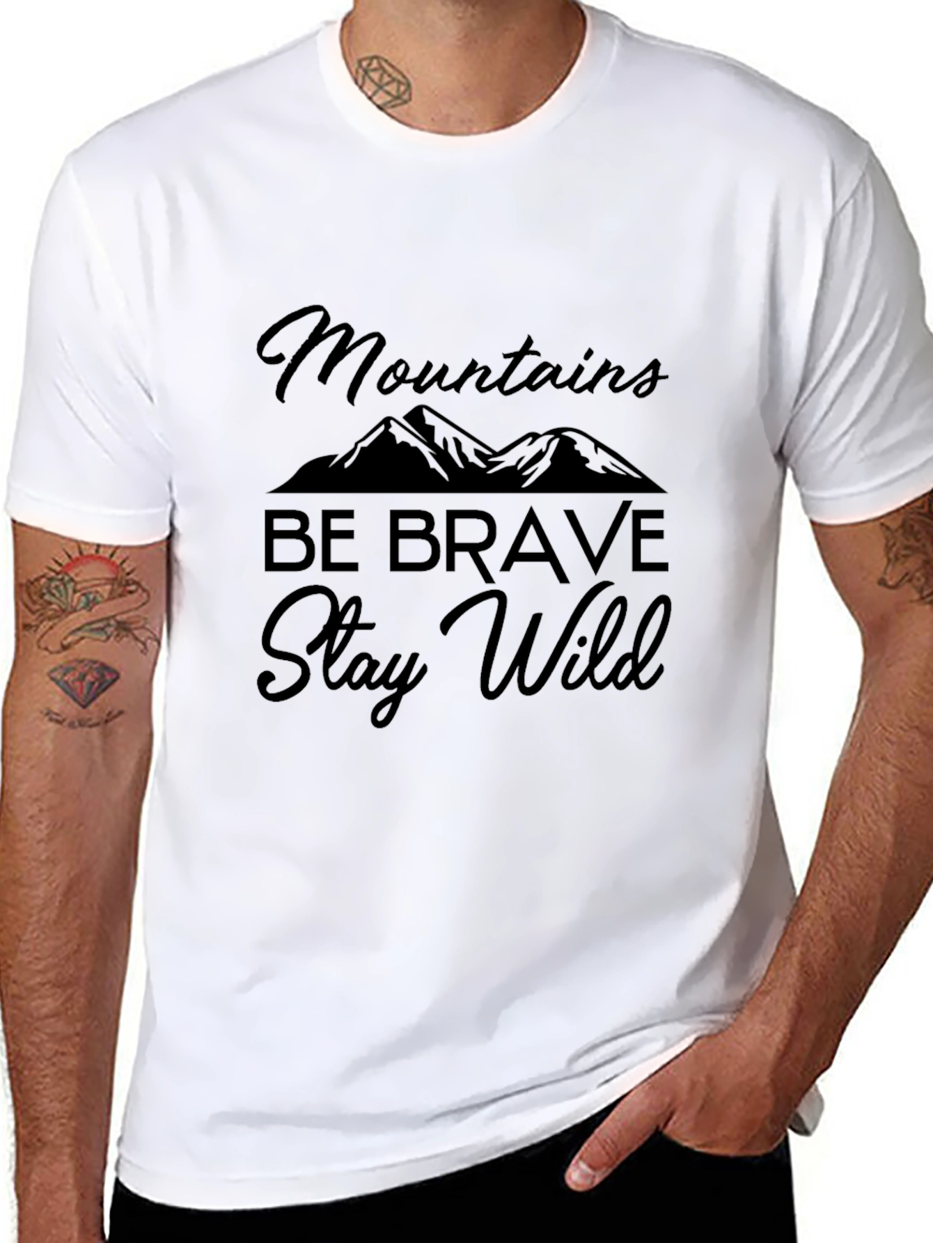 Mountains Be Brave Stay Wild Graphic Tee