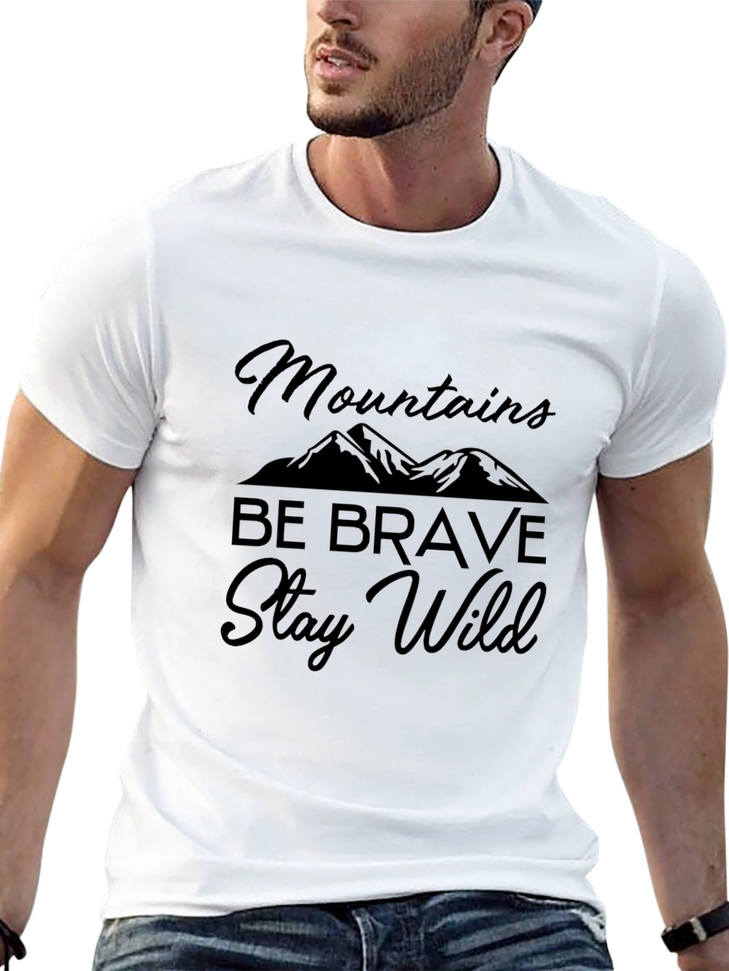 Mountains Be Brave Stay Wild Graphic Tee