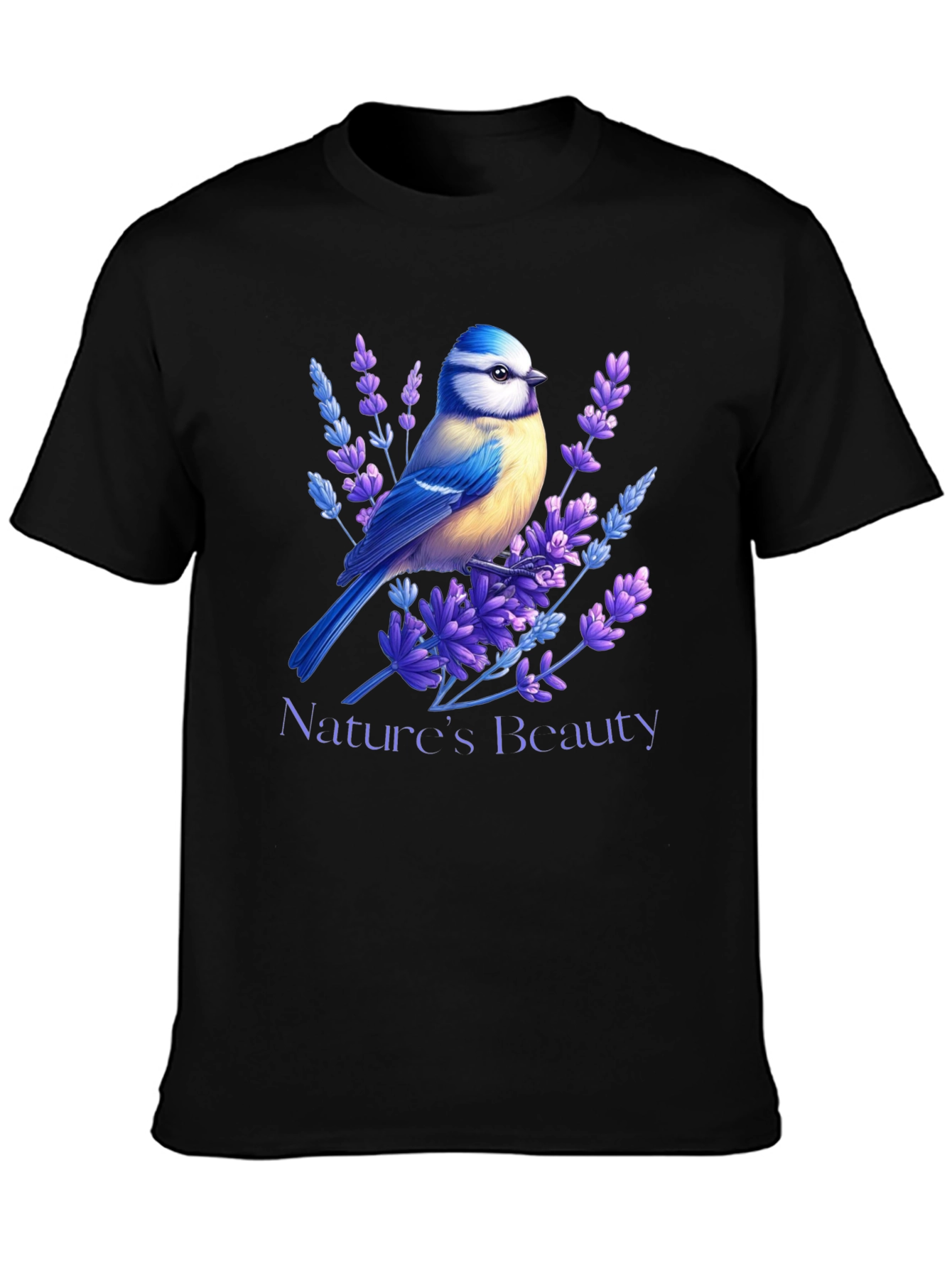 Natures Beauty T-Shirt Bird & Lavender Design