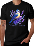 Natures Beauty T-Shirt Bird & Lavender Design