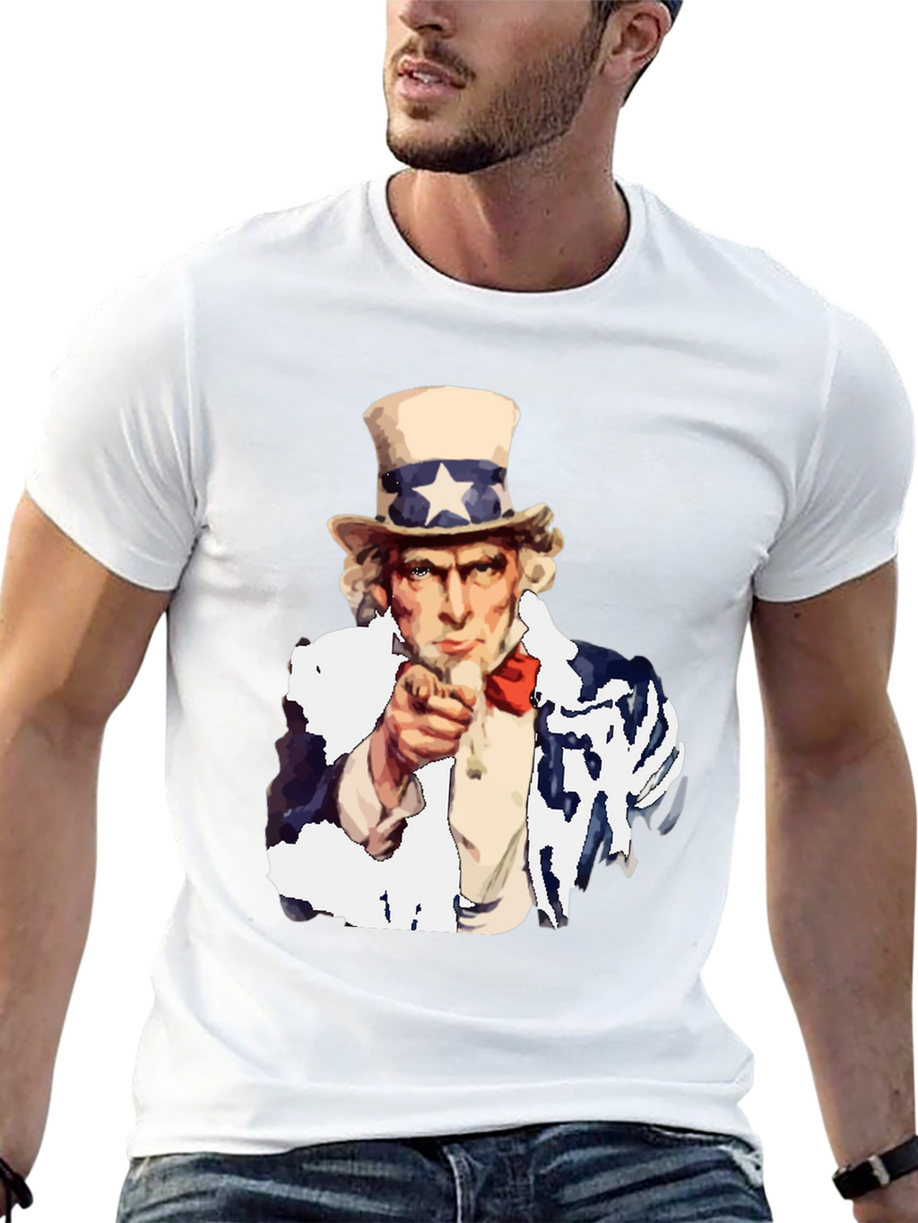 Uncle Sam Pointing Graphic T-Shirt