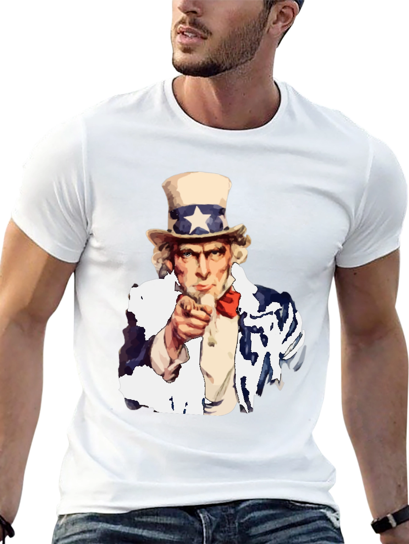 Uncle Sam Pointing Graphic T-Shirt