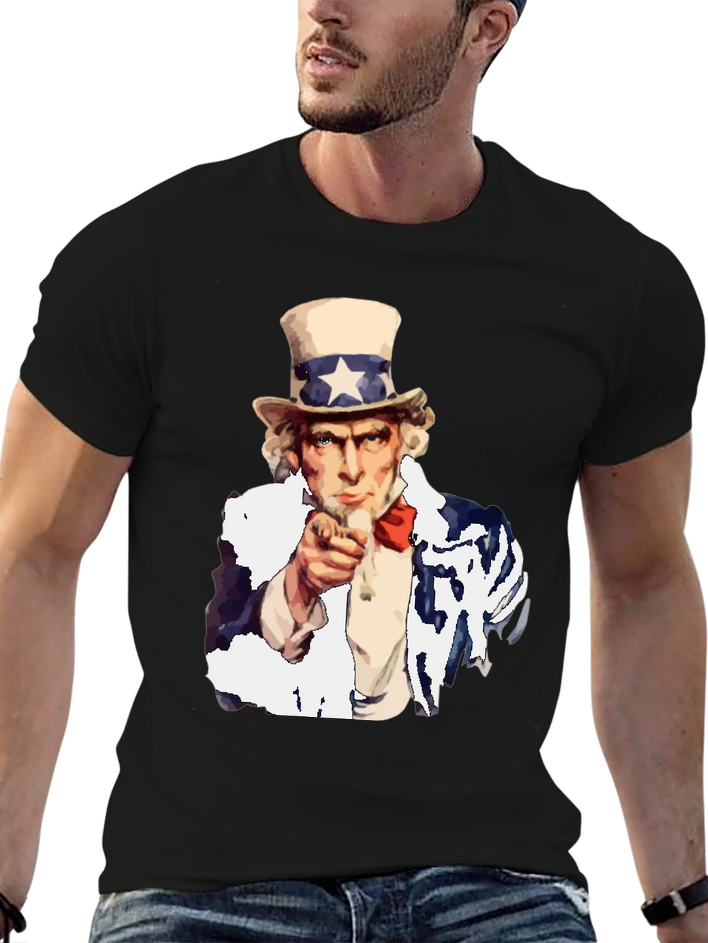 Uncle Sam Pointing Graphic T-Shirt