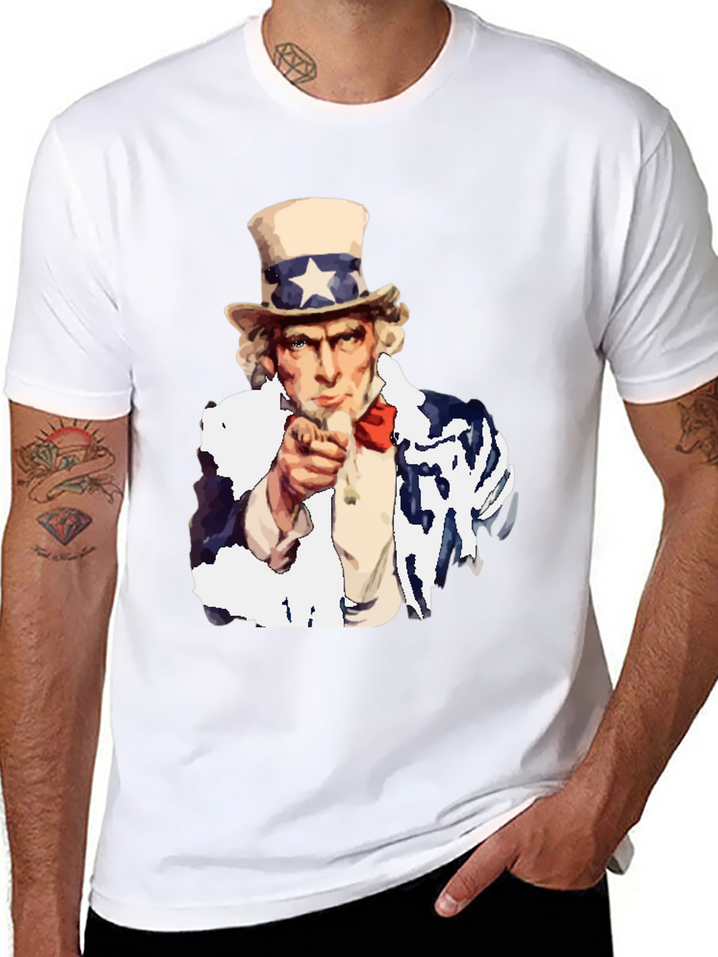 Uncle Sam Pointing Graphic T-Shirt