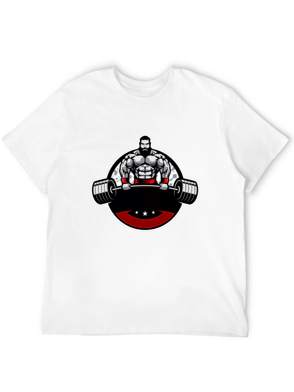 Mens Black Graphic T-Shirt - Weightlifter Design