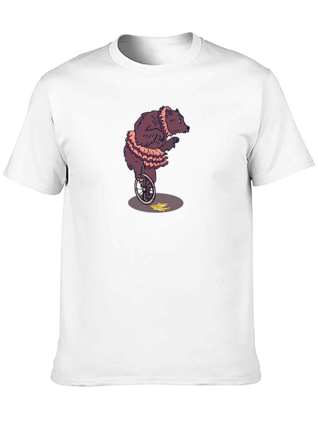 Circus Bear Unicycle Graphic Tee - Black