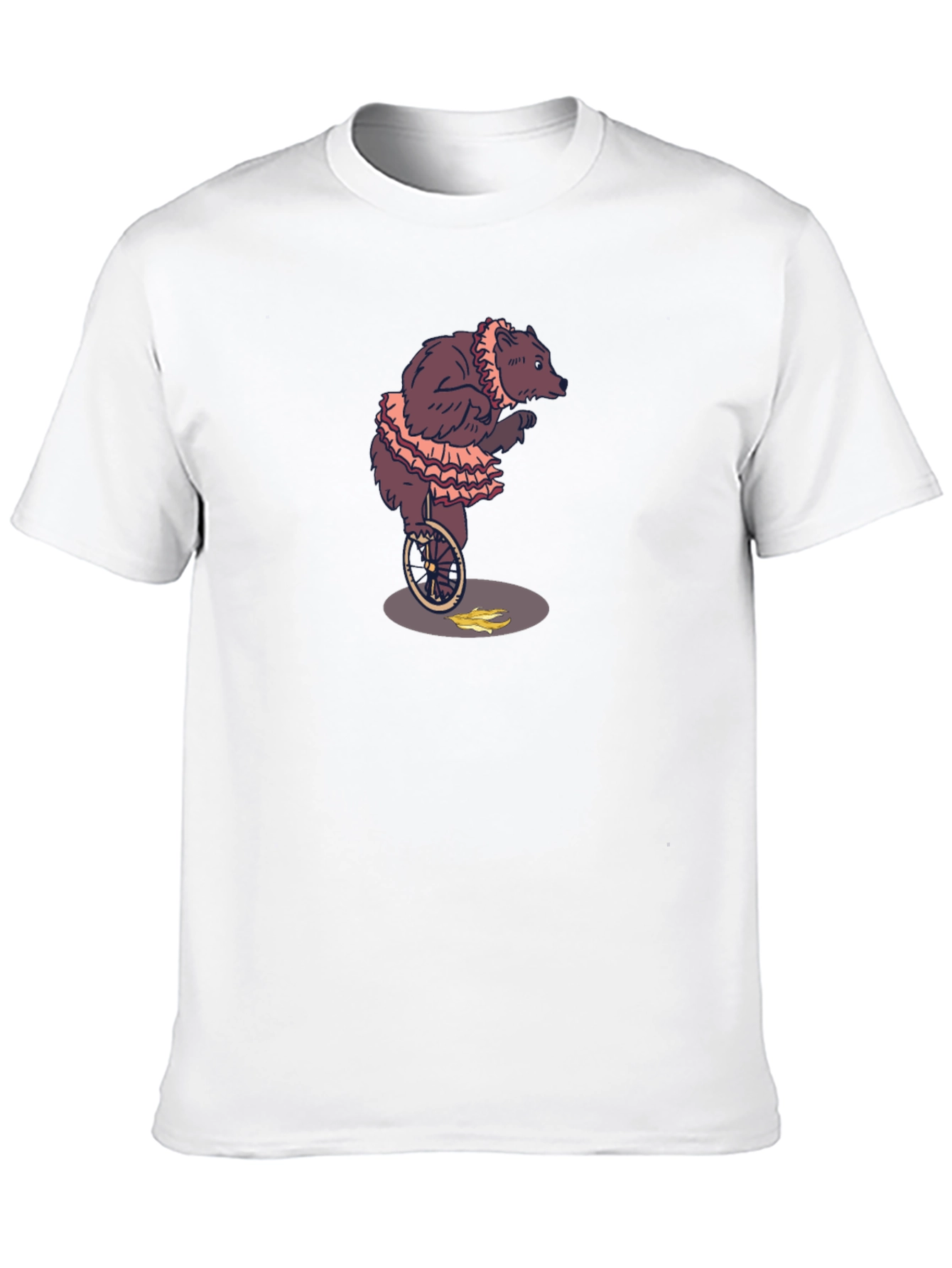 Circus Bear Unicycle Graphic Tee - Black