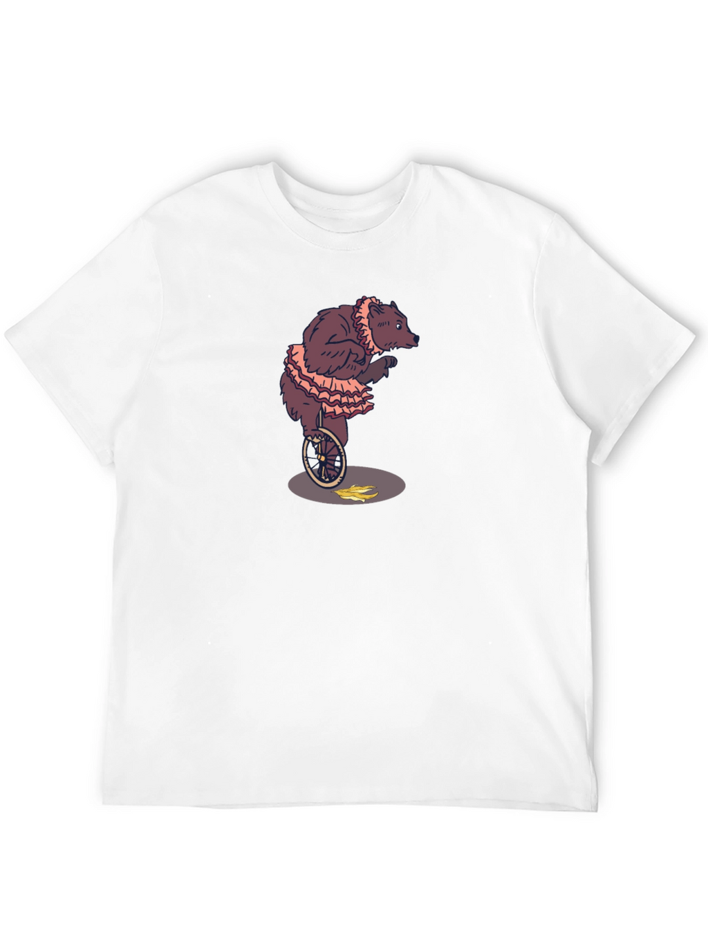 Circus Bear Unicycle Graphic Tee - Black