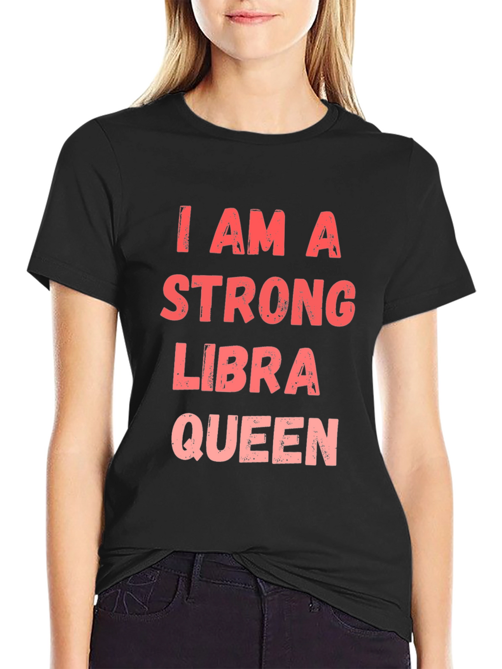 Strong Libra Queen Black T-Shirt