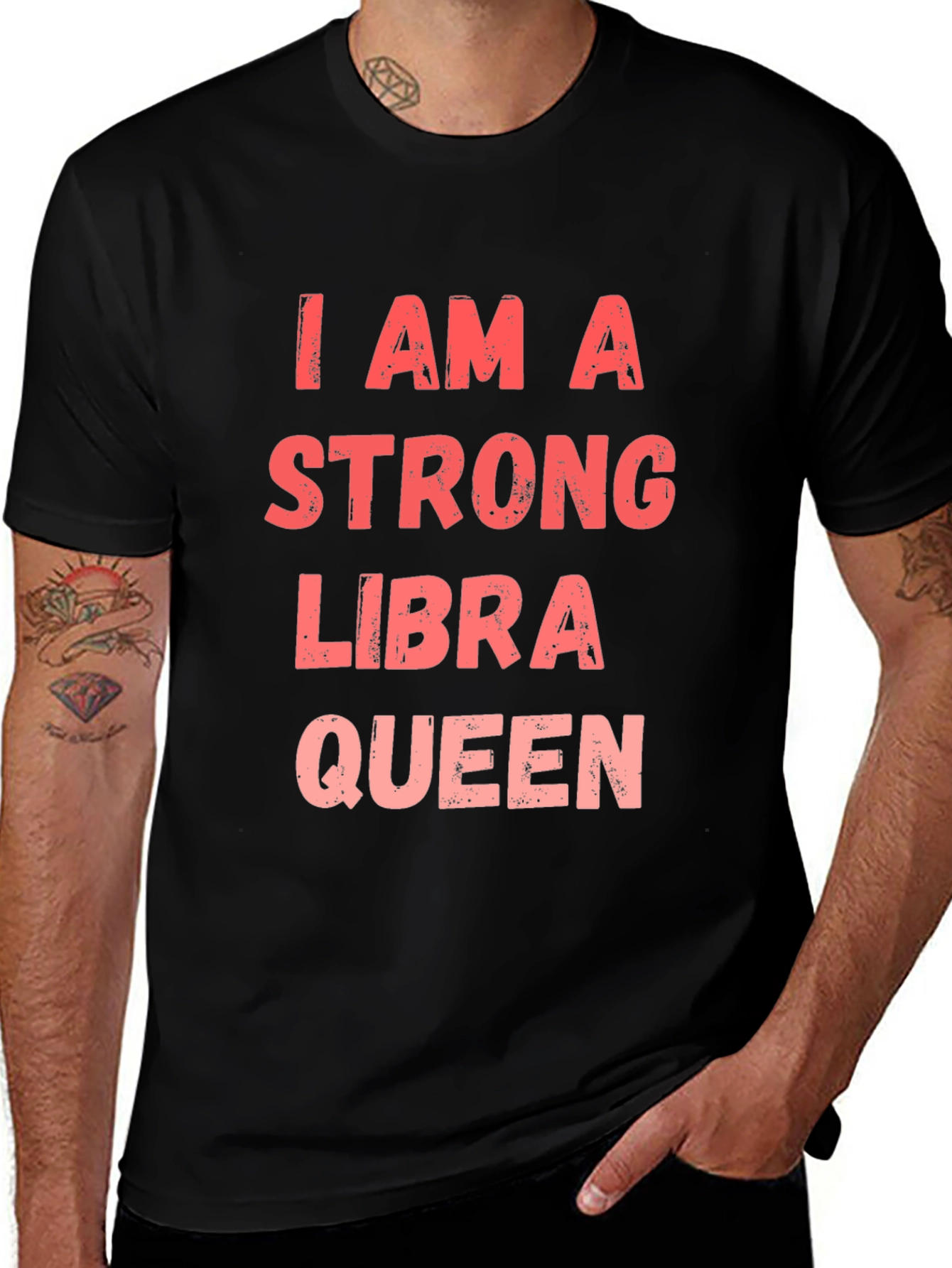 Strong Libra Queen Black T-Shirt