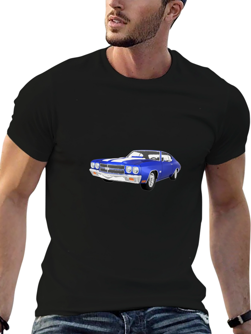 Classic Car Graphic Tee - Stylish Black T-Shirt