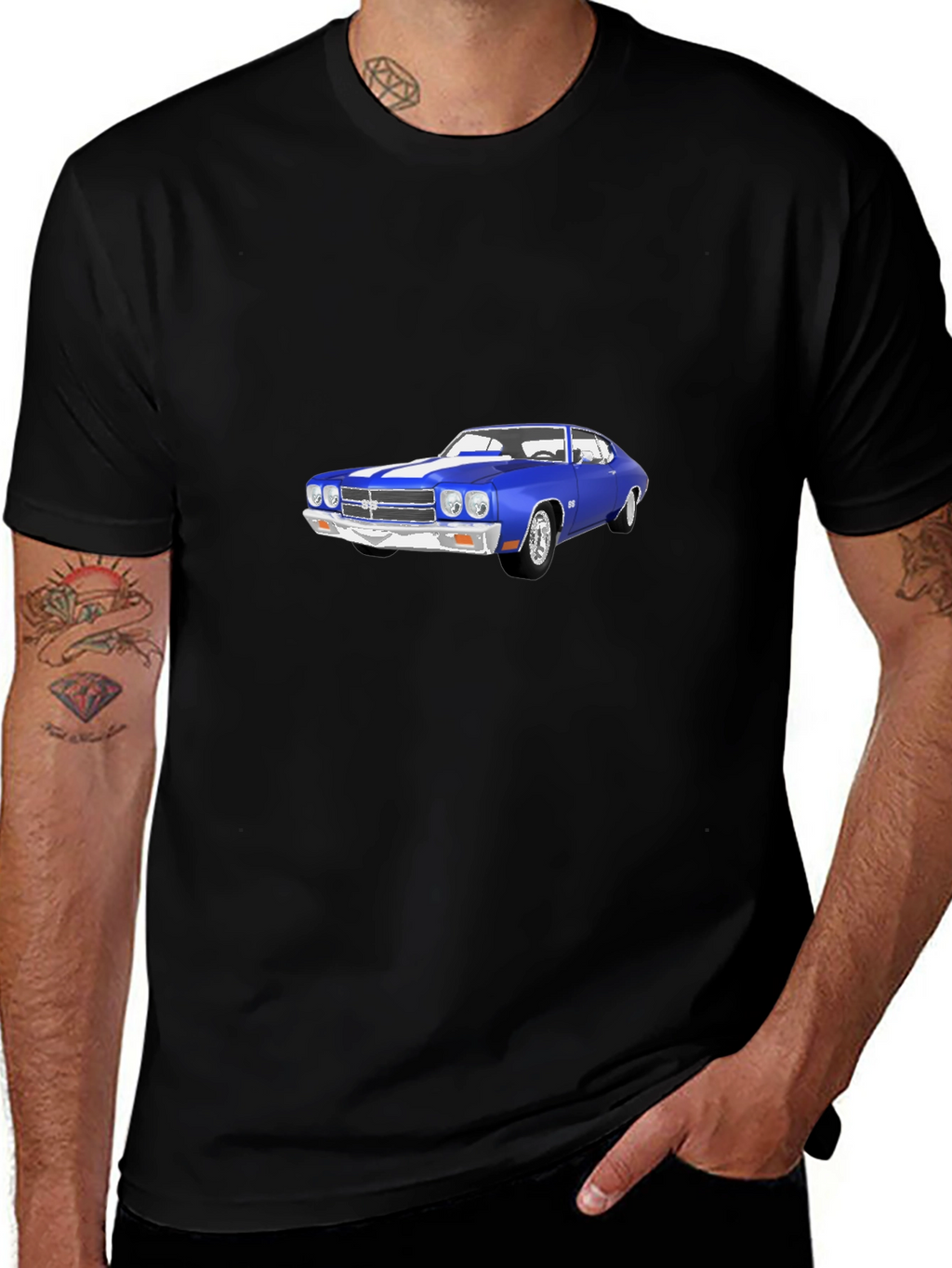 Classic Car Graphic Tee - Stylish Black T-Shirt