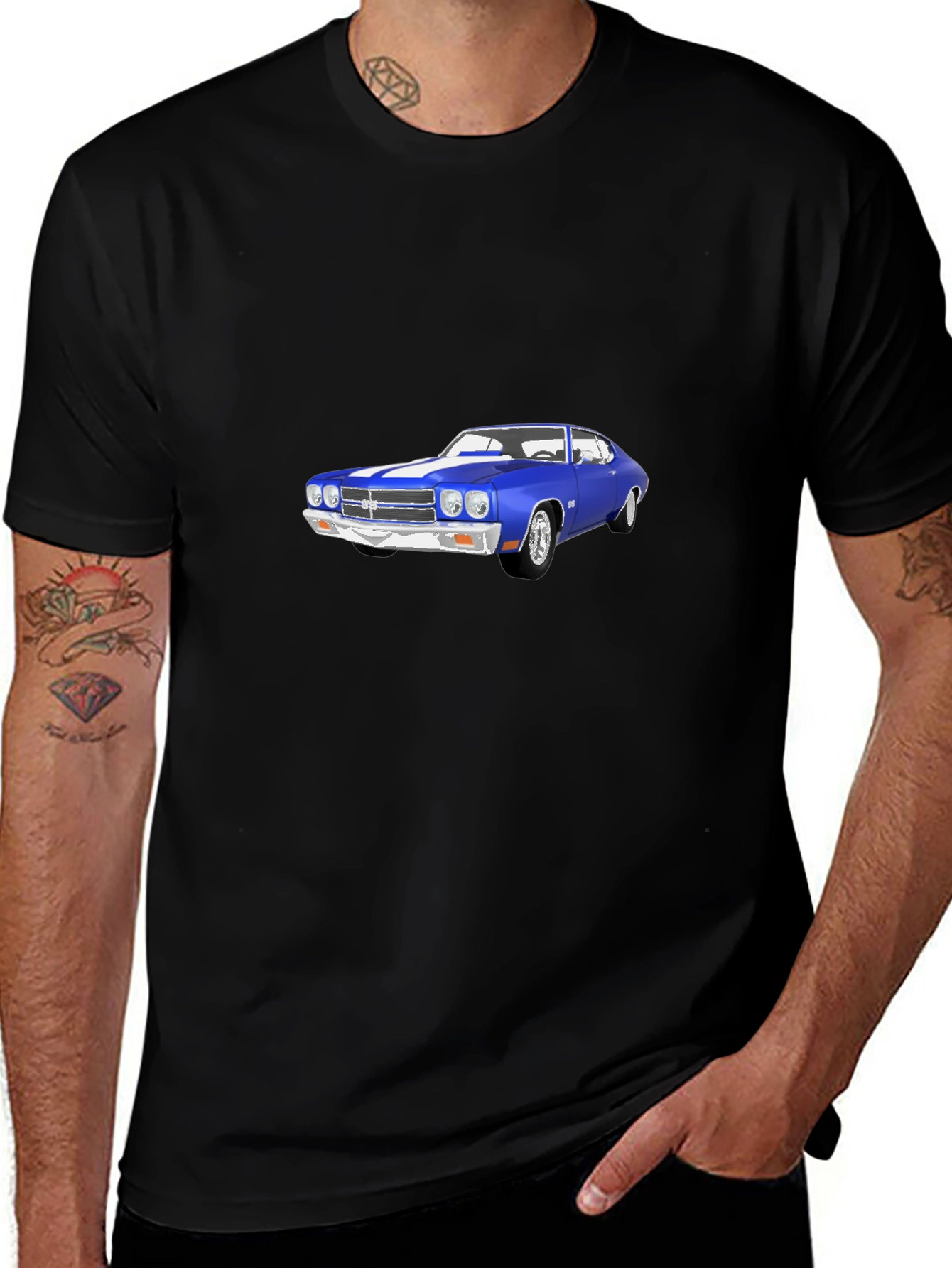 Classic Car Graphic Tee - Stylish Black T-Shirt