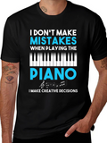 Funny Piano Player T-Shirt - Creative Decisions
