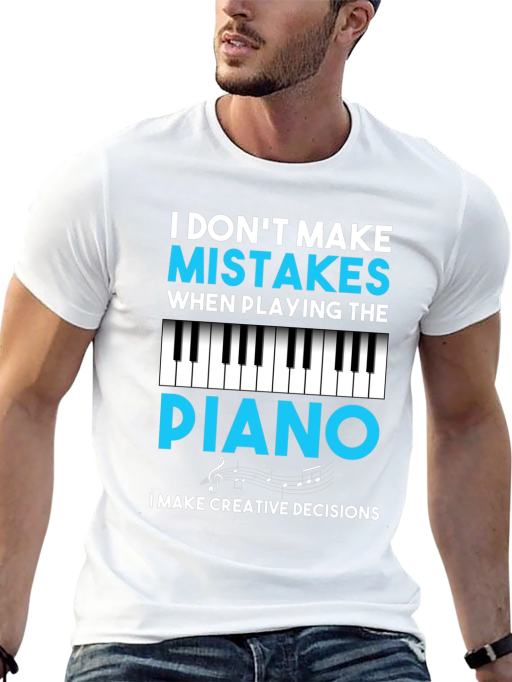 Funny Piano Player T-Shirt - Creative Decisions