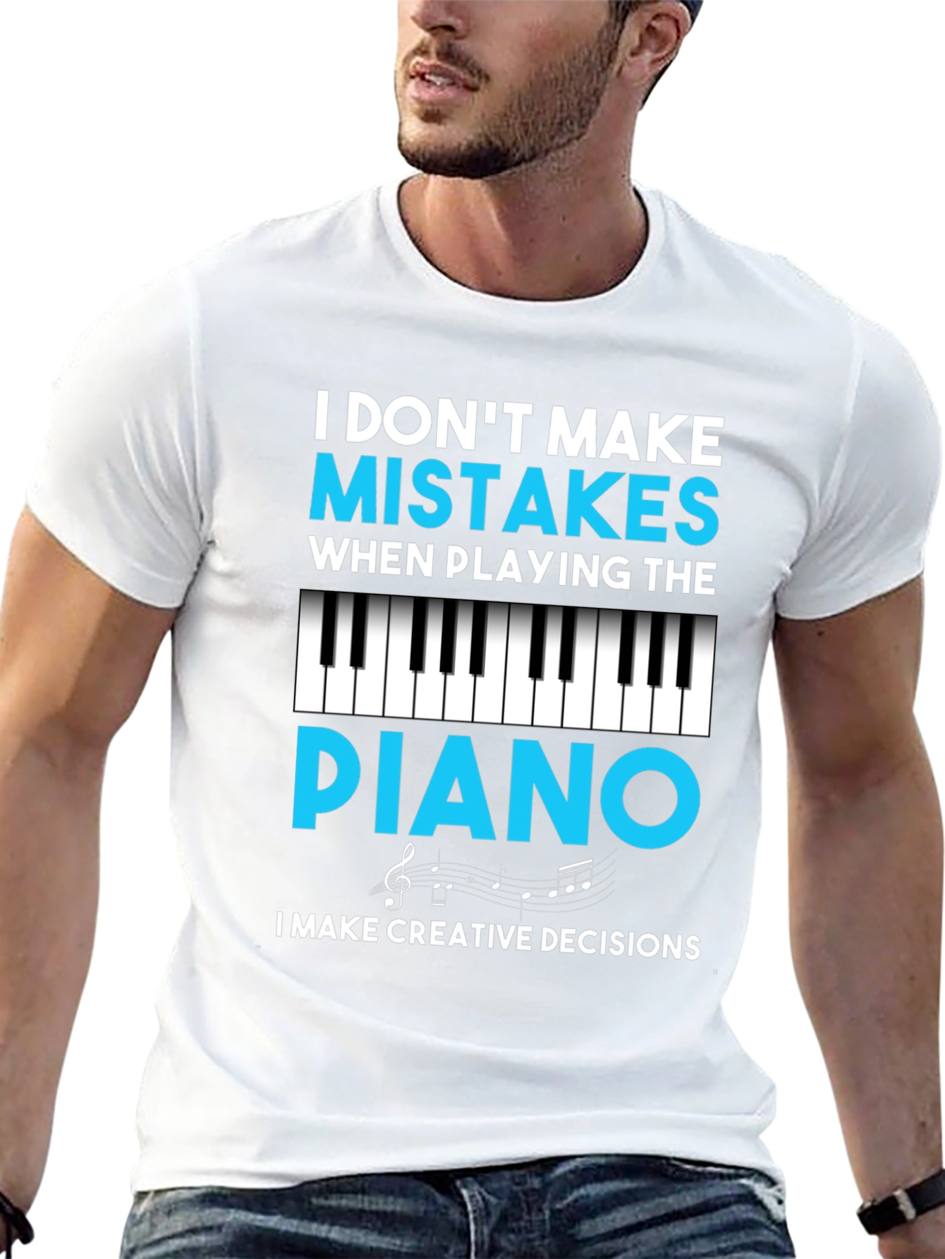 Funny Piano Player T-Shirt - Creative Decisions