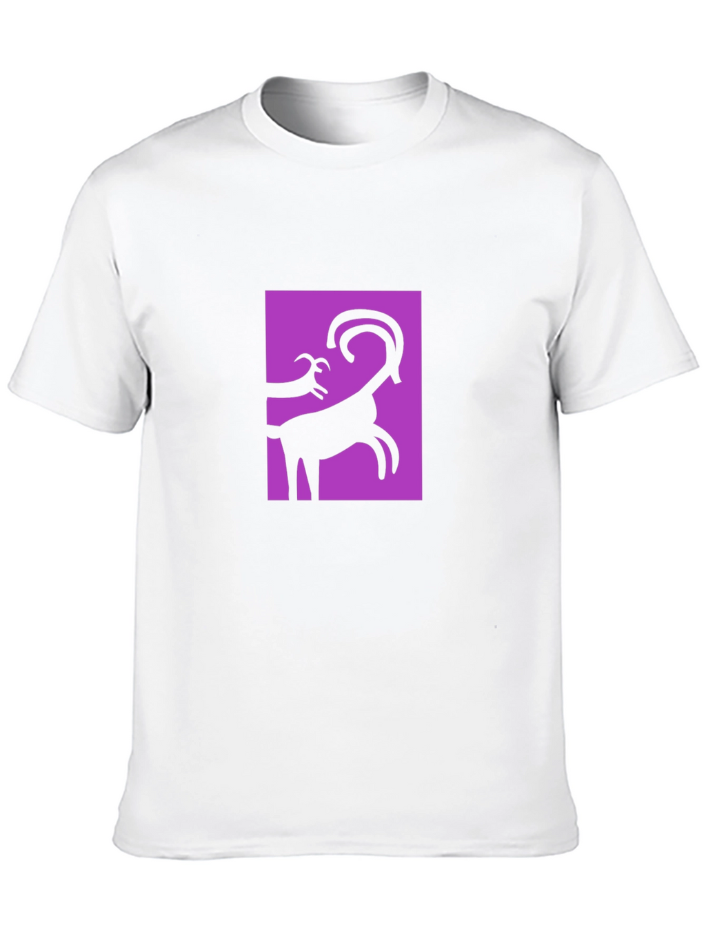 Abstract Goat Graphic Black T-Shirt