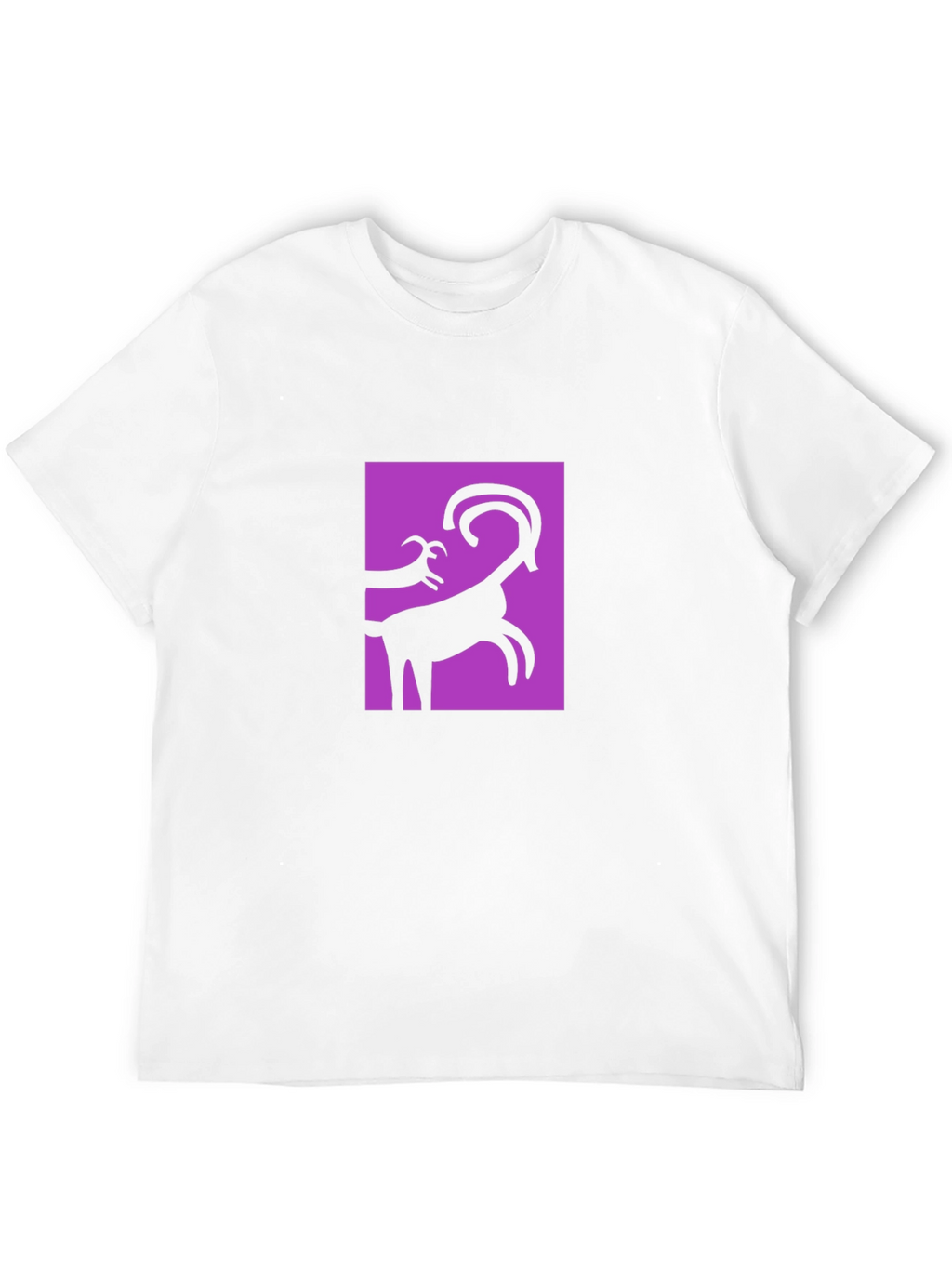 Abstract Goat Graphic Black T-Shirt