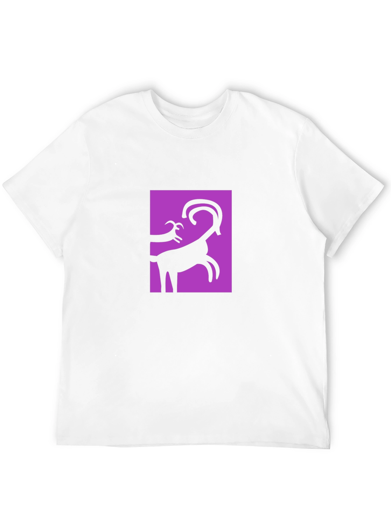 Abstract Goat Graphic Black T-Shirt