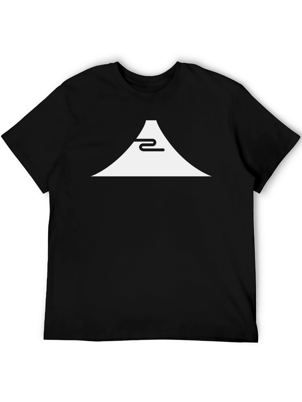 Minimalist Mountain Graphic Black T-Shirt